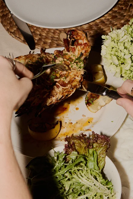 Shared dining at Villa Zambala Canggu