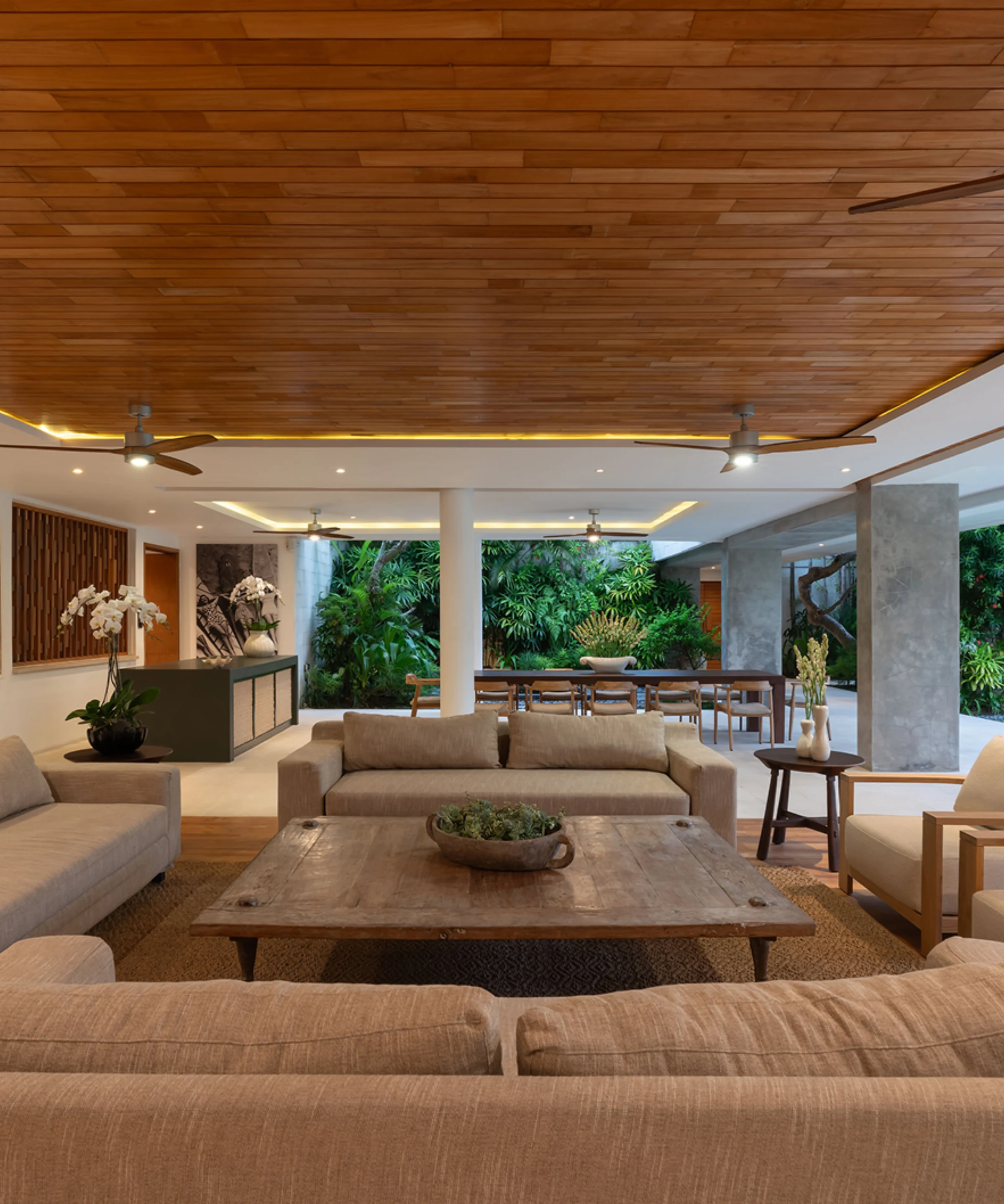 Living pavilion at Villa Zambala Canggu