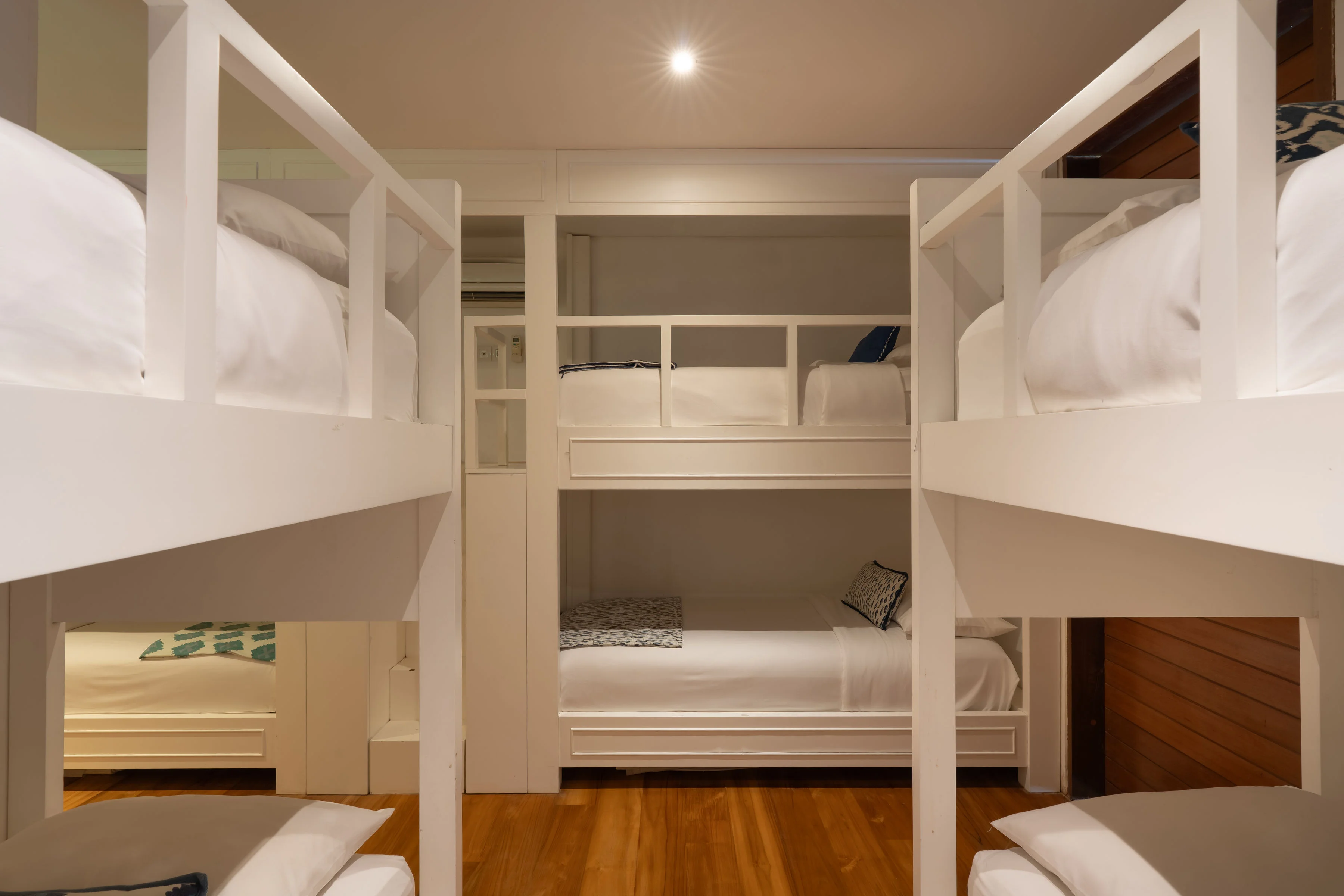 Bunk hideaway room with eight singles at Villa Zambala Canggu